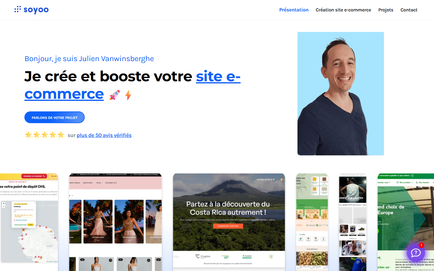 Aperçu du site de SOYOO