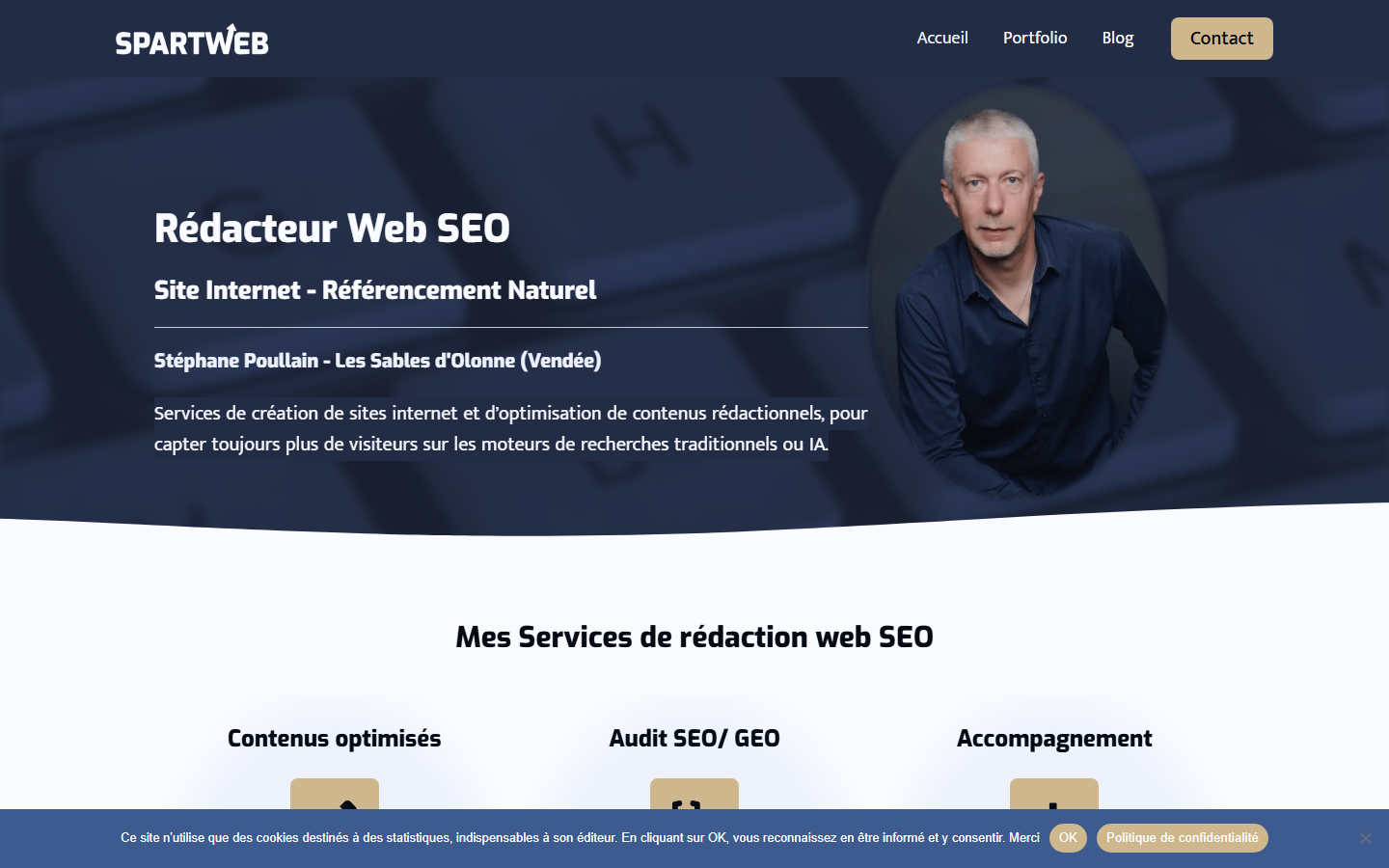 Aperçu du site de SPARTWEB