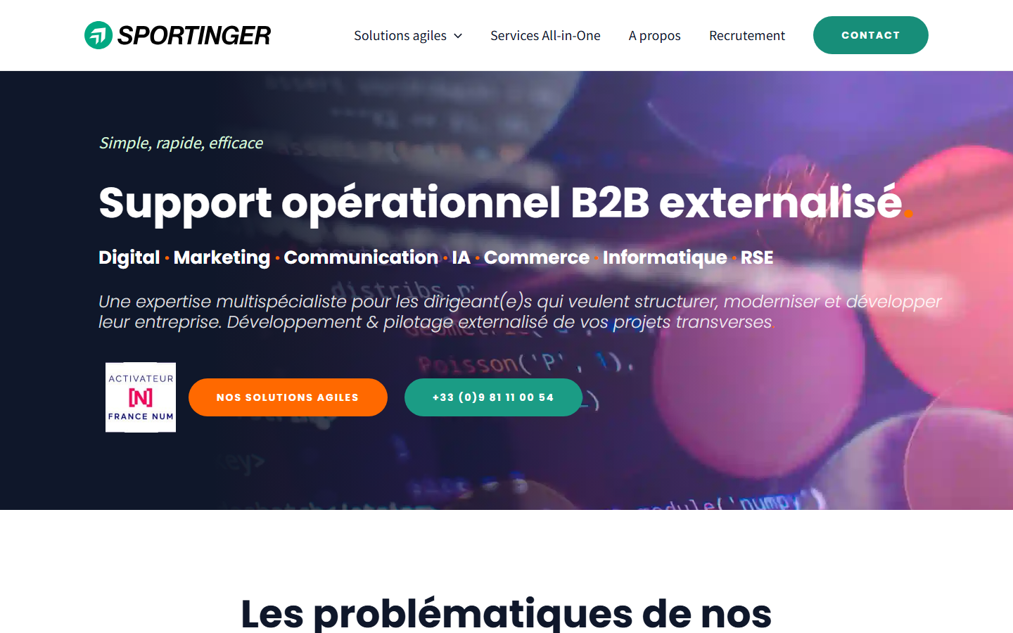 Aperçu du site de SPORTINGER SAS
