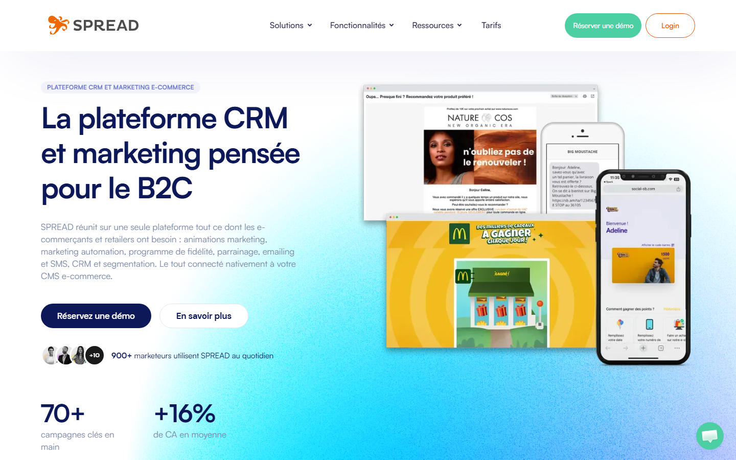Aperçu du site de SPREAD