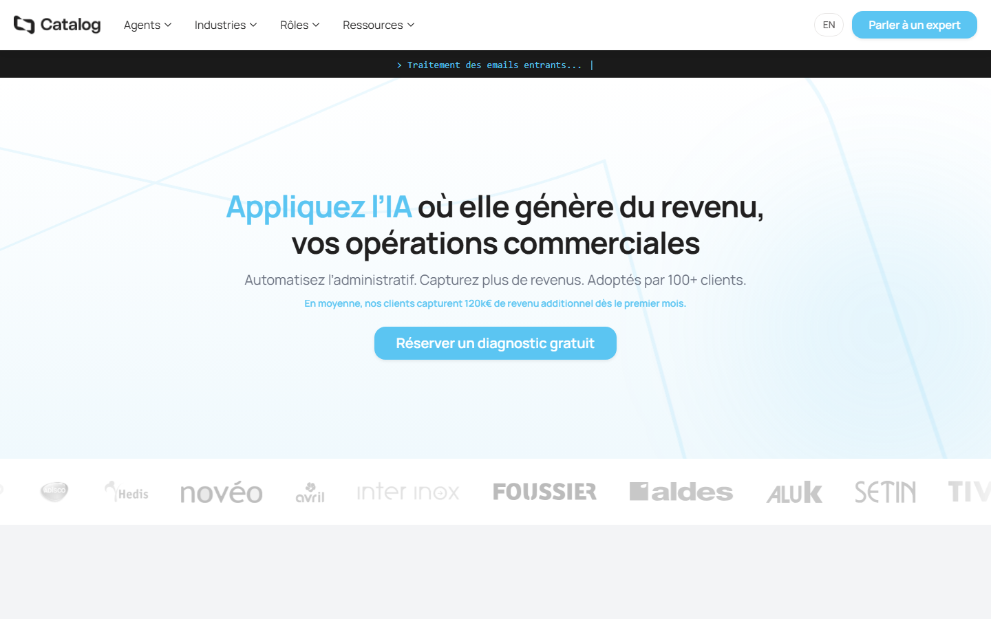 Aperçu du site de Catalog