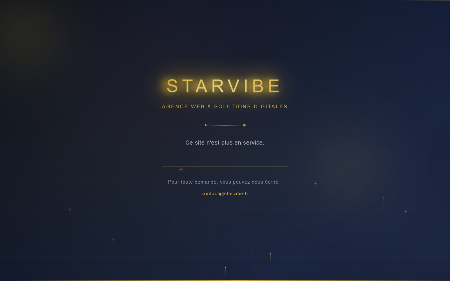 Aperçu du site de StarVibe Agency