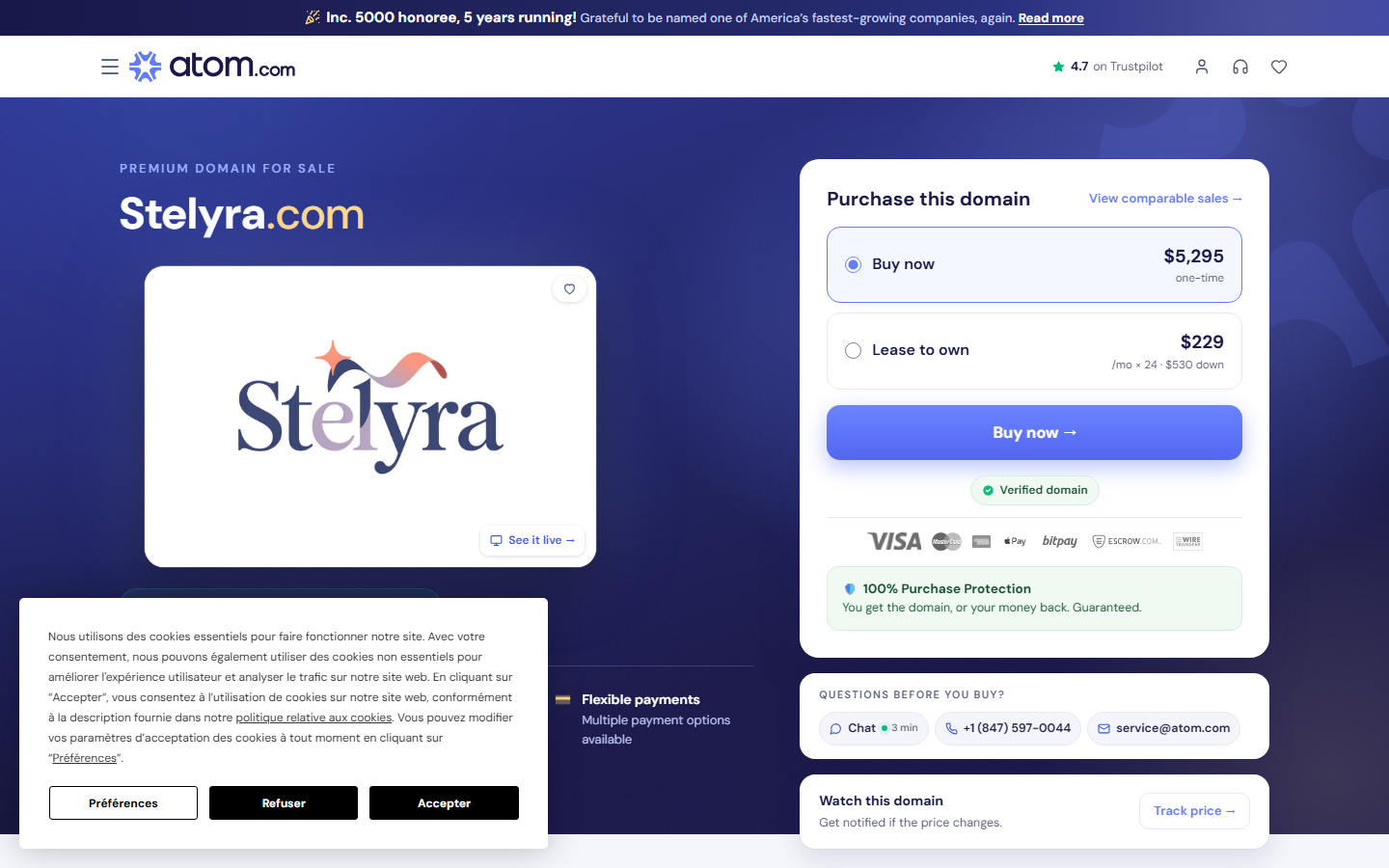 Aperçu du site de Stelyra