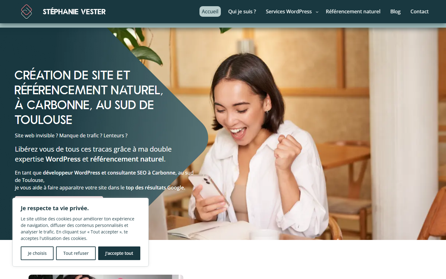 Aperçu du site de Stéphanie Vester EI