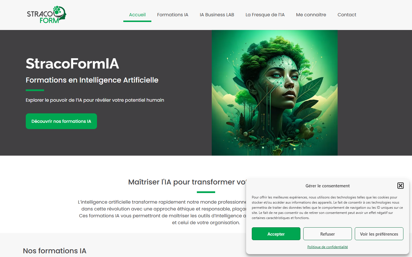 Aperçu du site de Stracomark