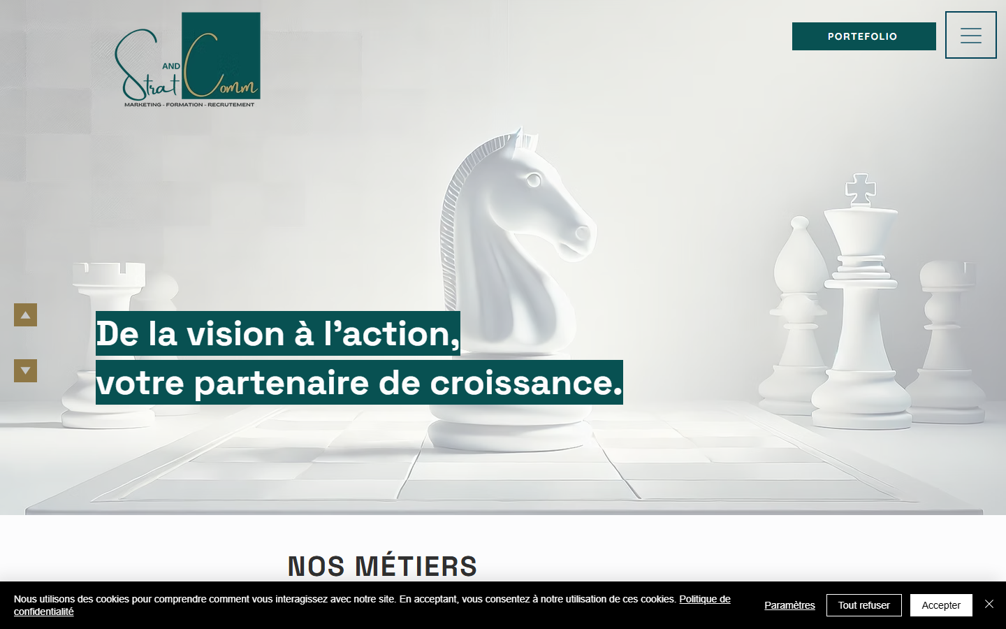 Aperçu du site de Strat&Comm