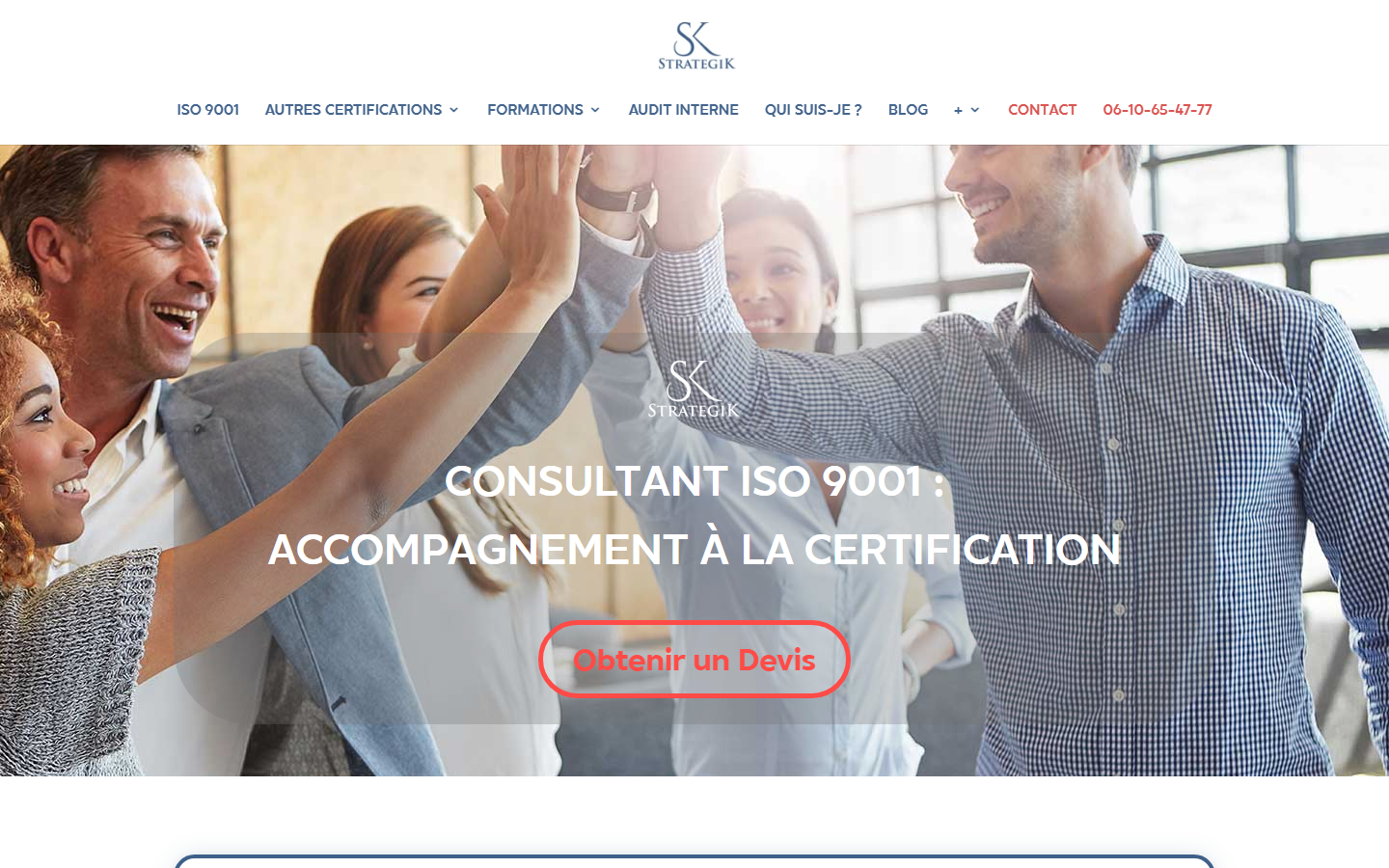 Aperçu du site de Strategik