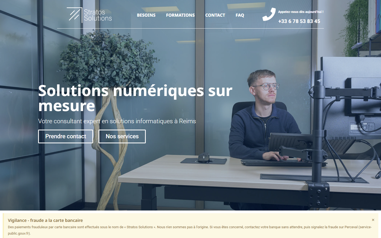 Aperçu du site de Baptiste Sené EI
