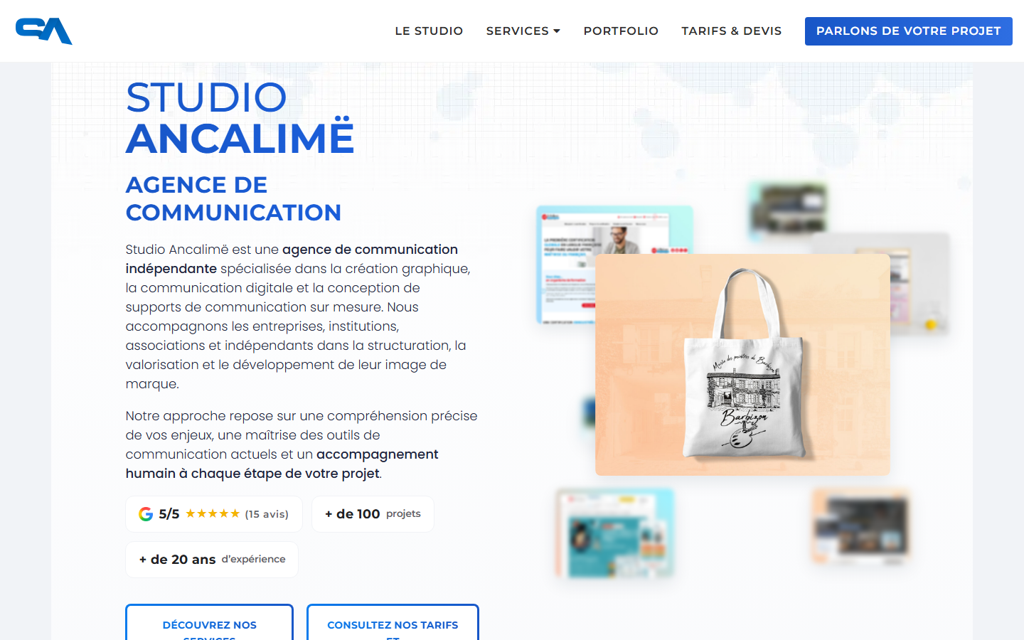 Aperçu du site de Studio Ancalime - François Cerret