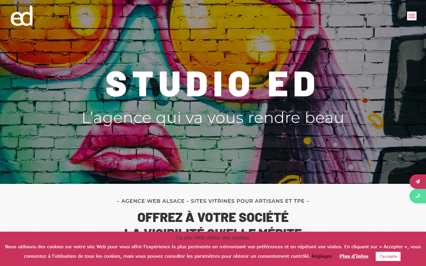 Aperçu du site de STUDIO ED