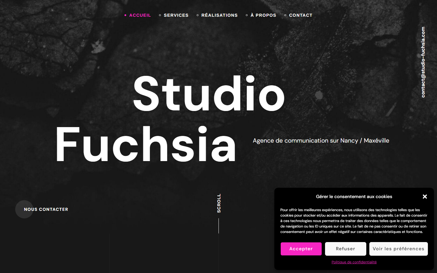 Aperçu du site de STUDIO FUCHSIA