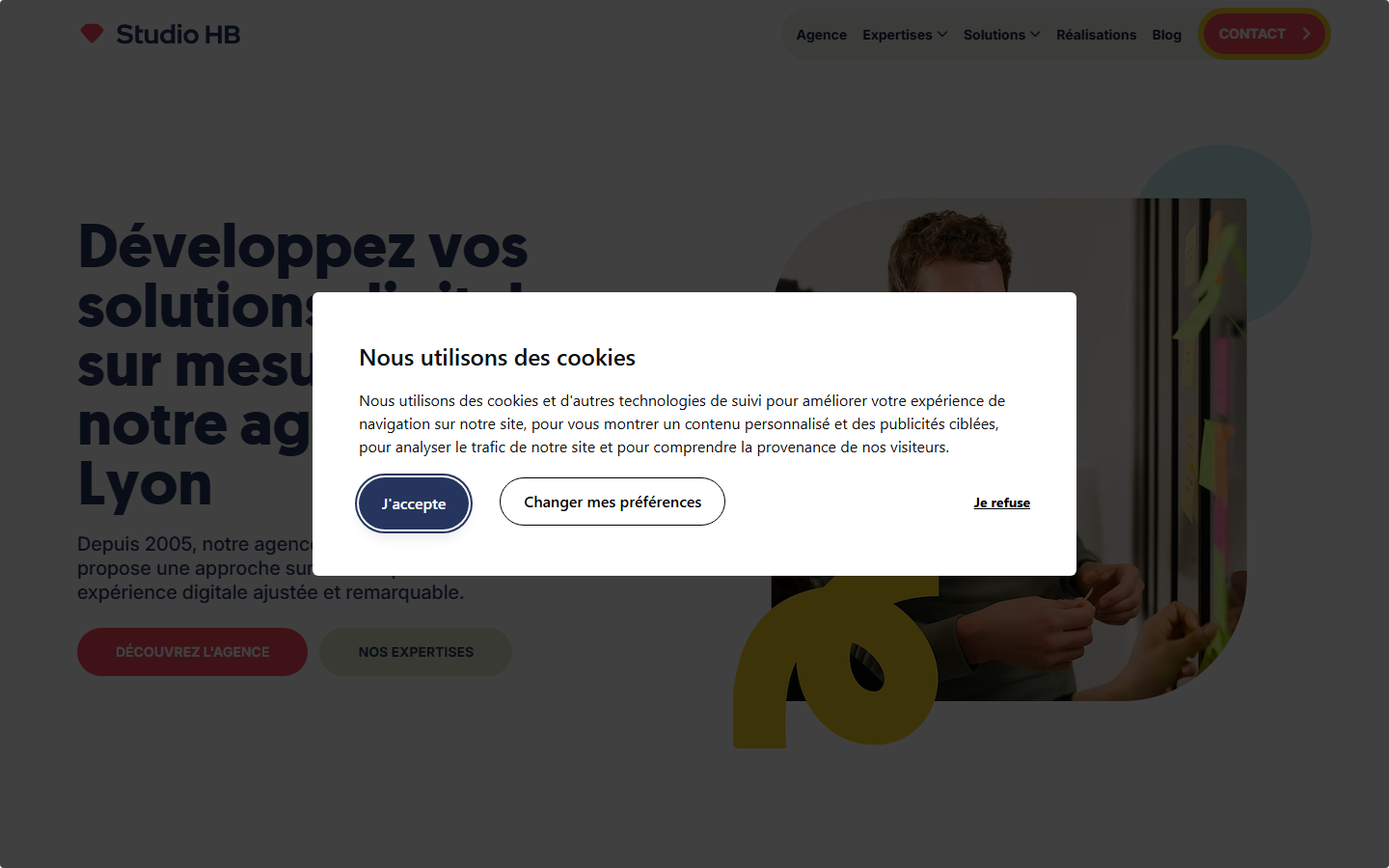 Aperçu du site de STUDIO HB