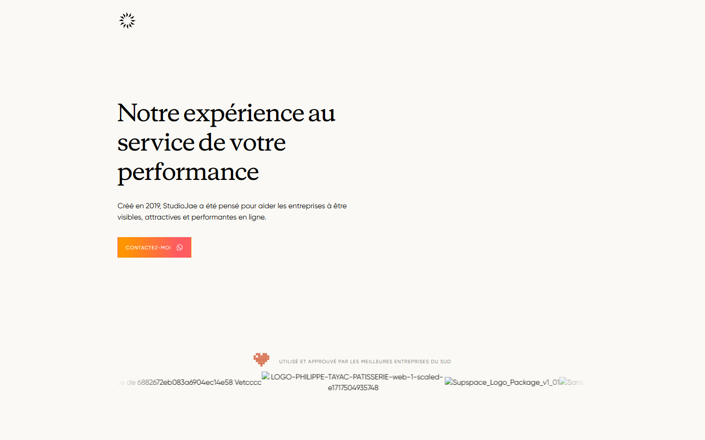 Aperçu du site de StudioJae