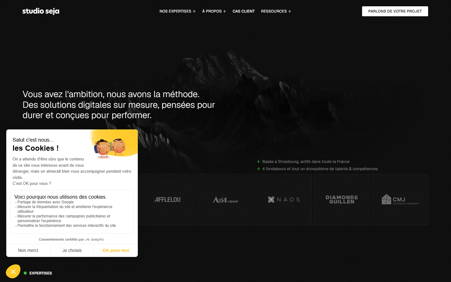 Aperçu du site de STUDIO SEJA