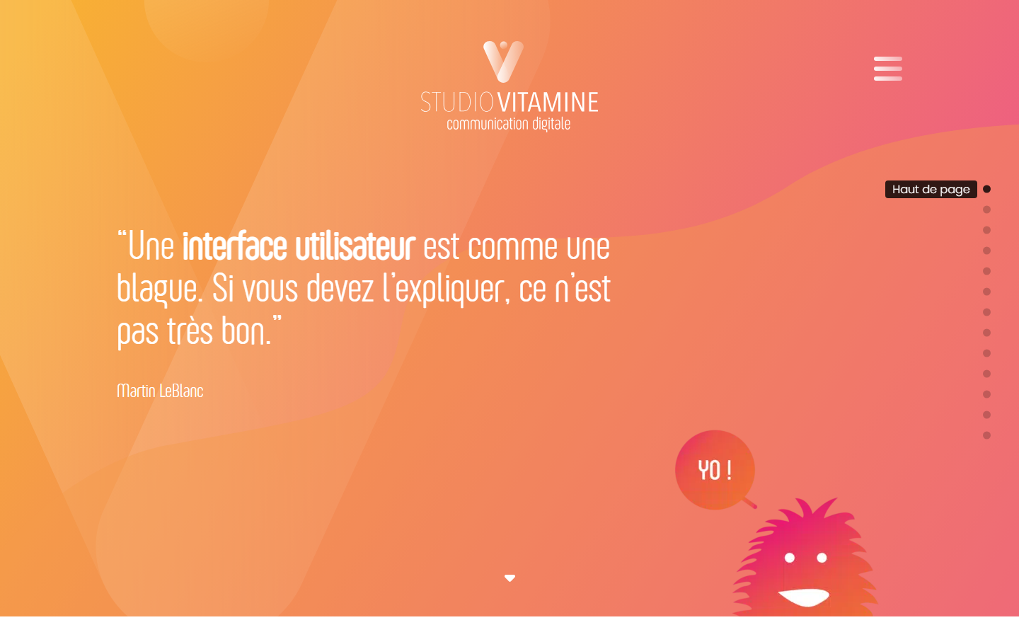 Aperçu du site de STUDIO VITAMINE