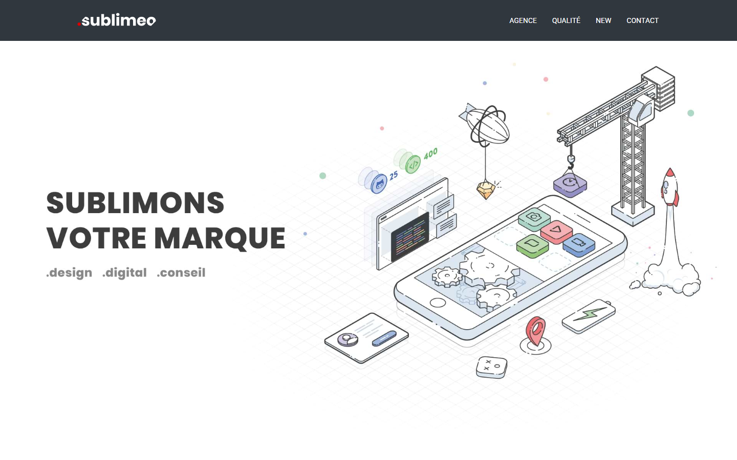 Aperçu du site de Sublimeo