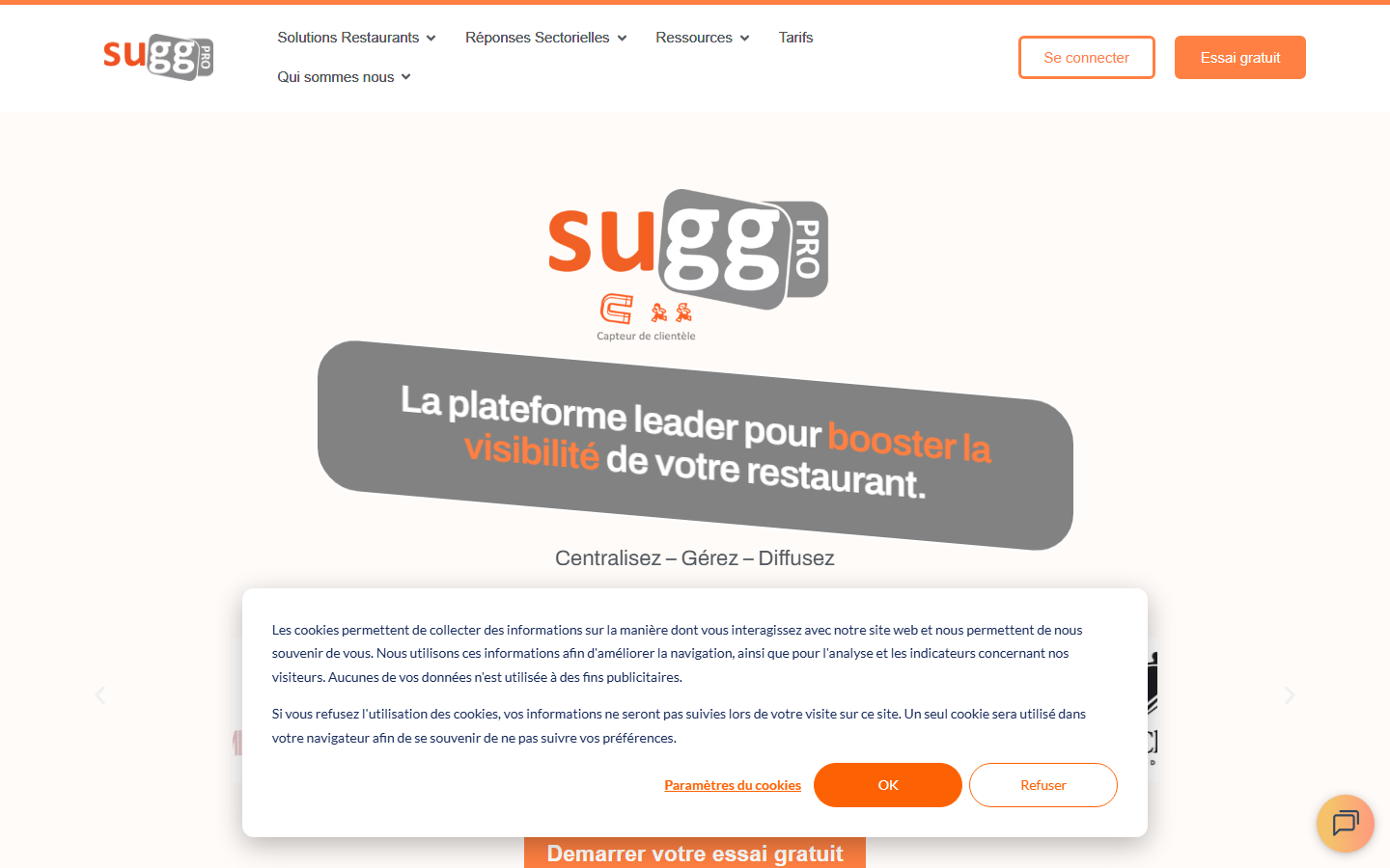 Aperçu du site de Sugg-Gestion
