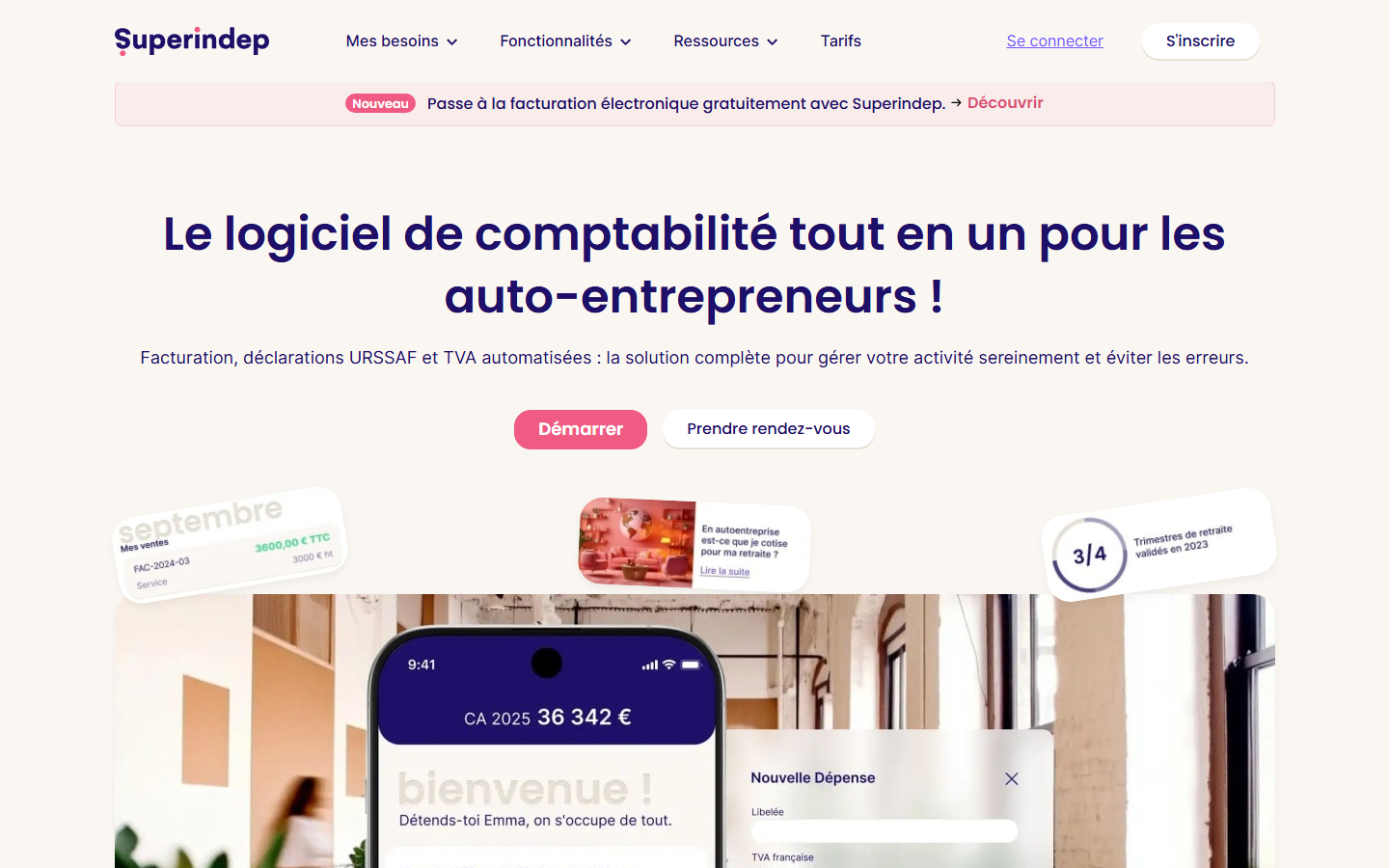 Aperçu du site de Superindep