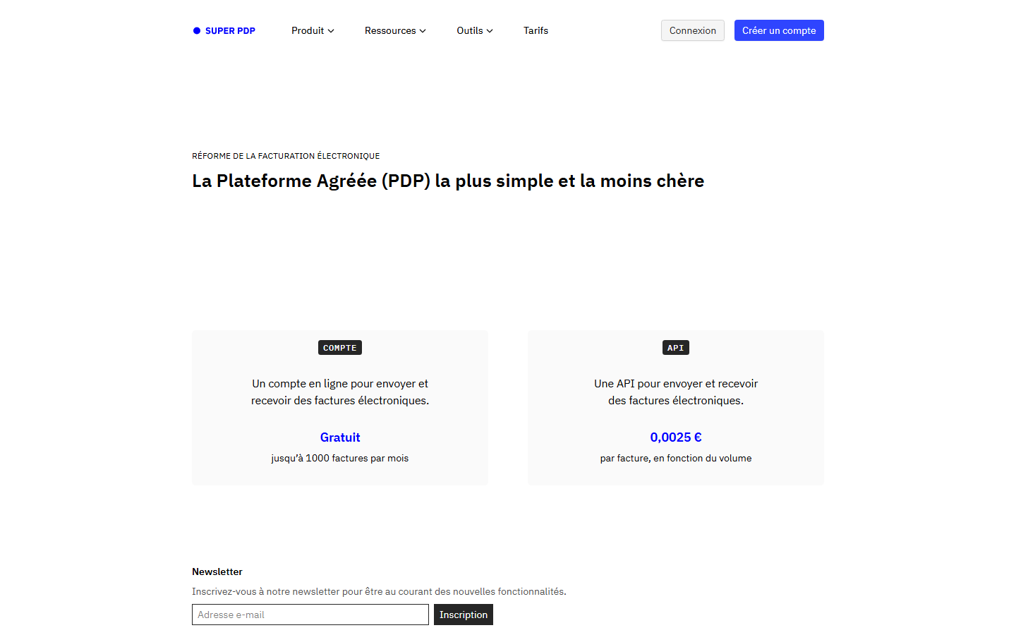 Aperçu du site de SUPER PDP