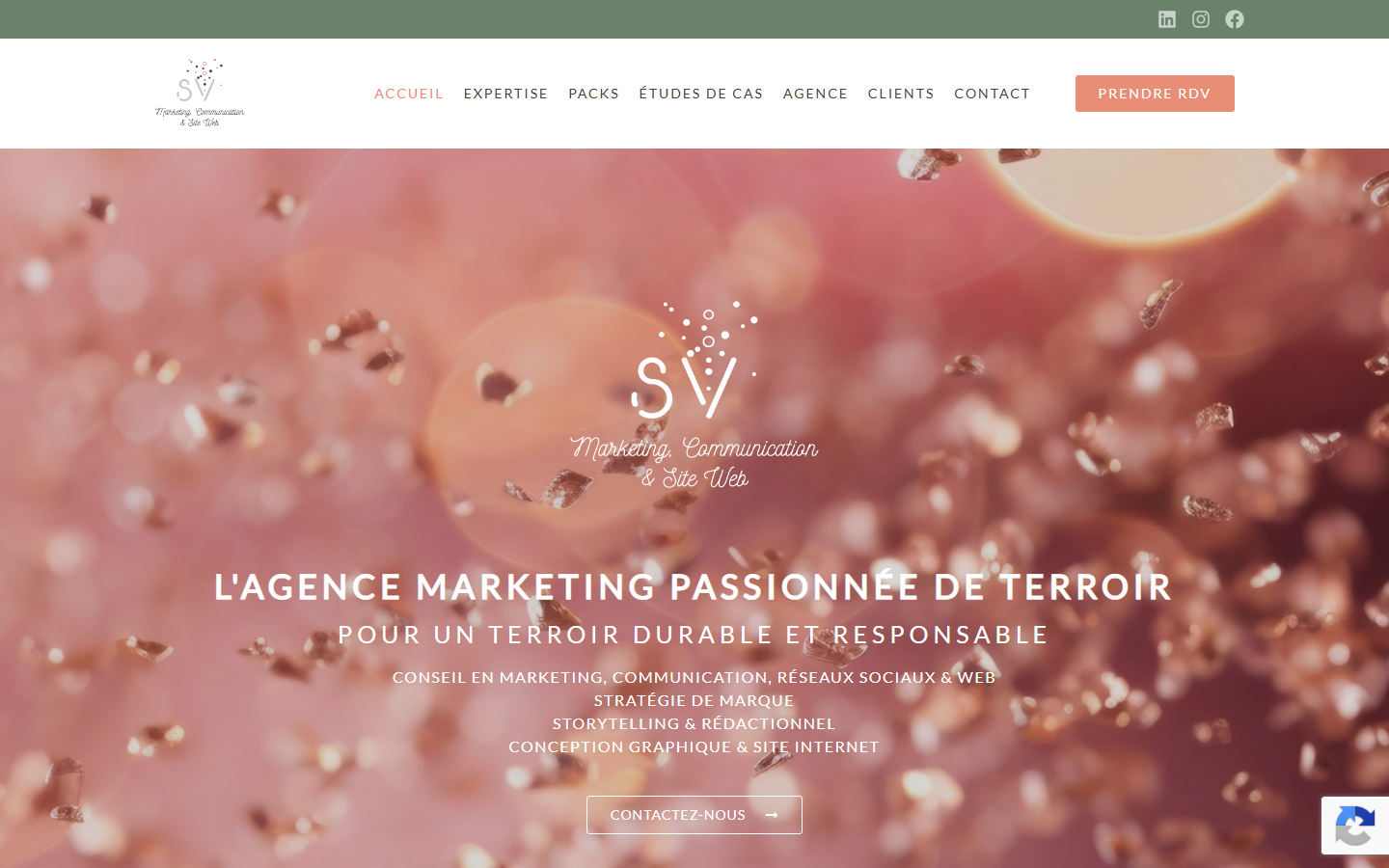 Aperçu du site de SV MARKETING