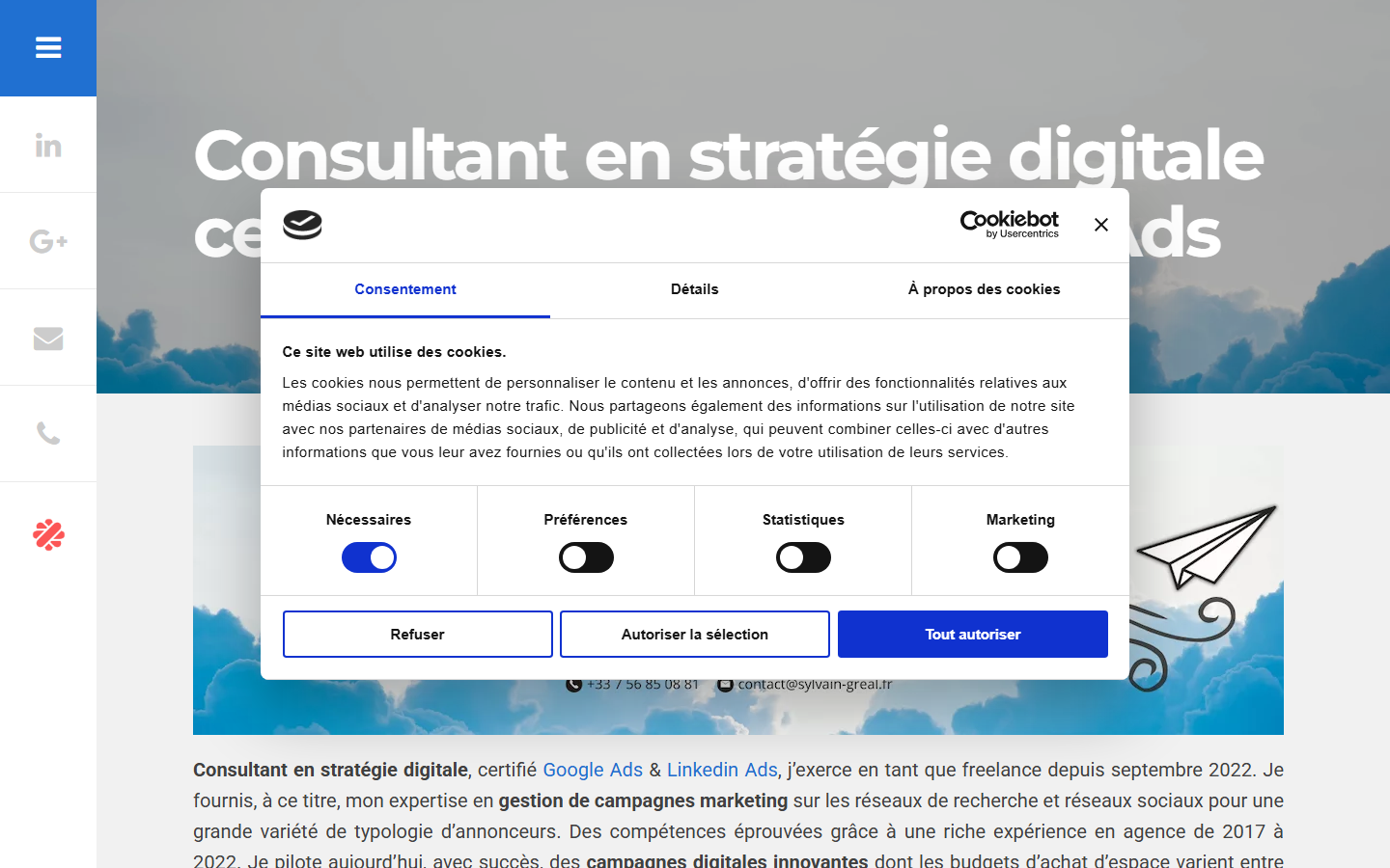 Aperçu du site de Sylvain GRÉAL