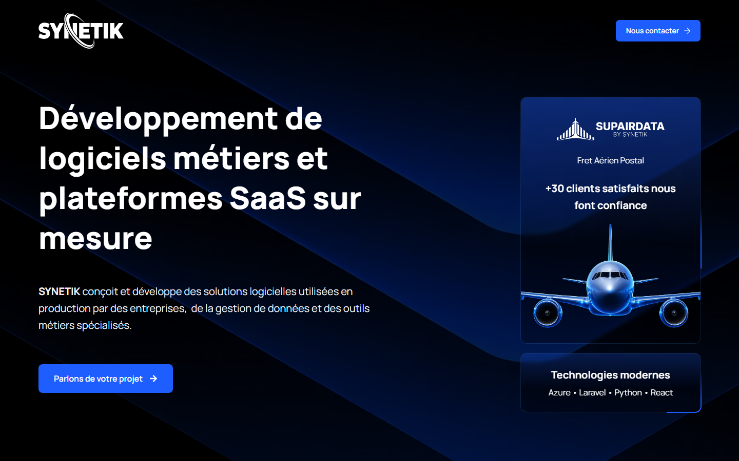 Aperçu du site de SYNETIK SAS