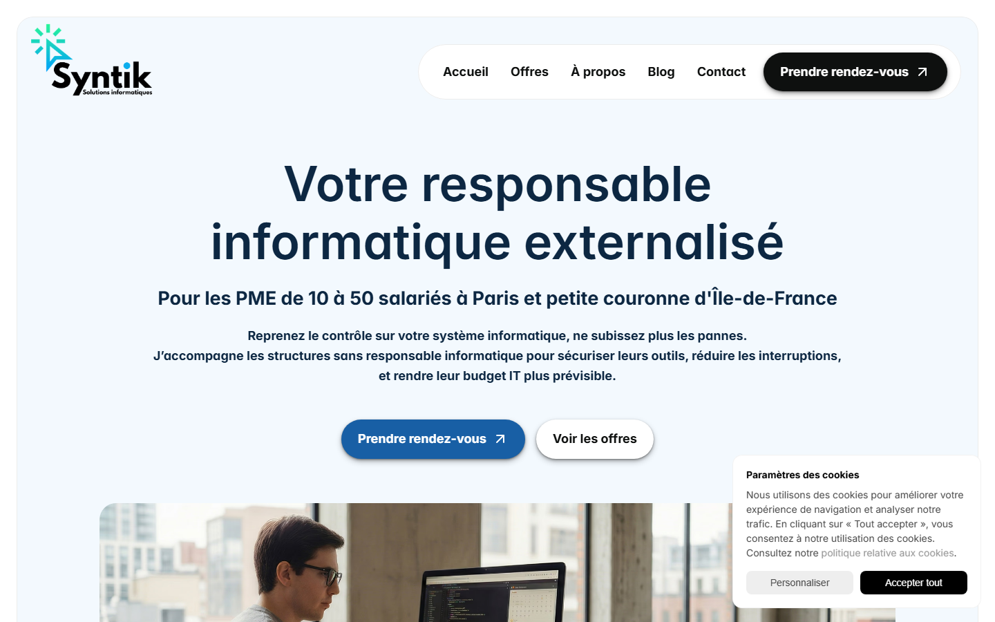 Aperçu du site de Syntik