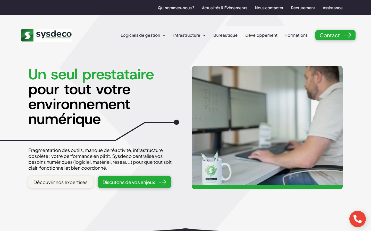 Aperçu du site de SYSDECO