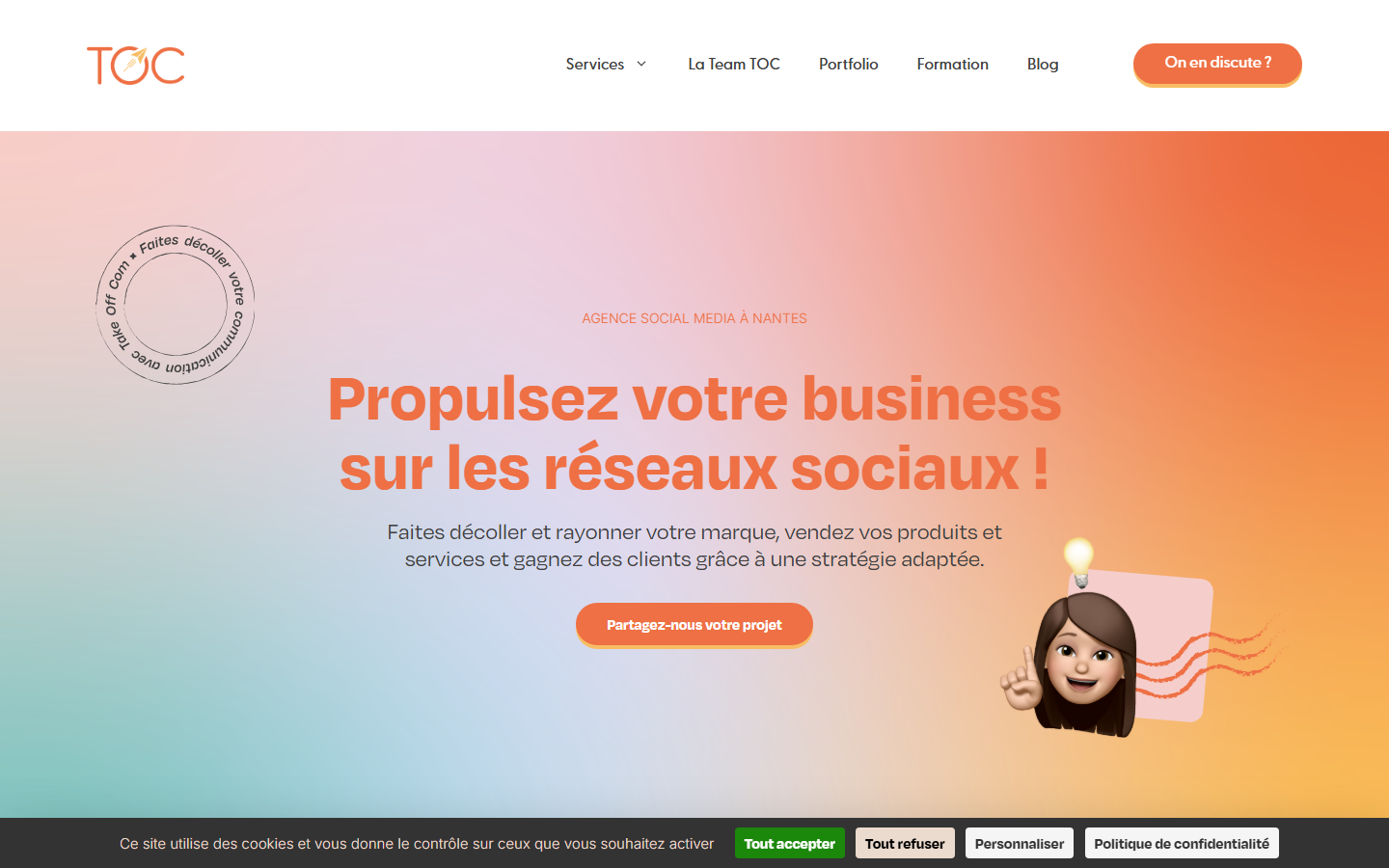 Aperçu du site de TAKE OFF COM