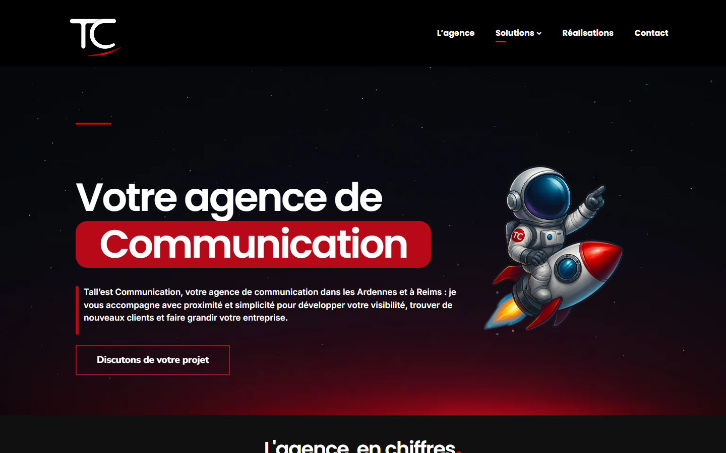 Aperçu du site de Tall'est Communication