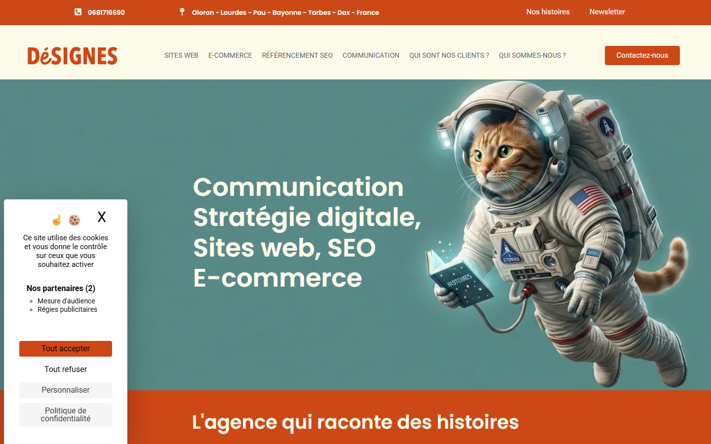Aperçu du site de TANU DIGITAL