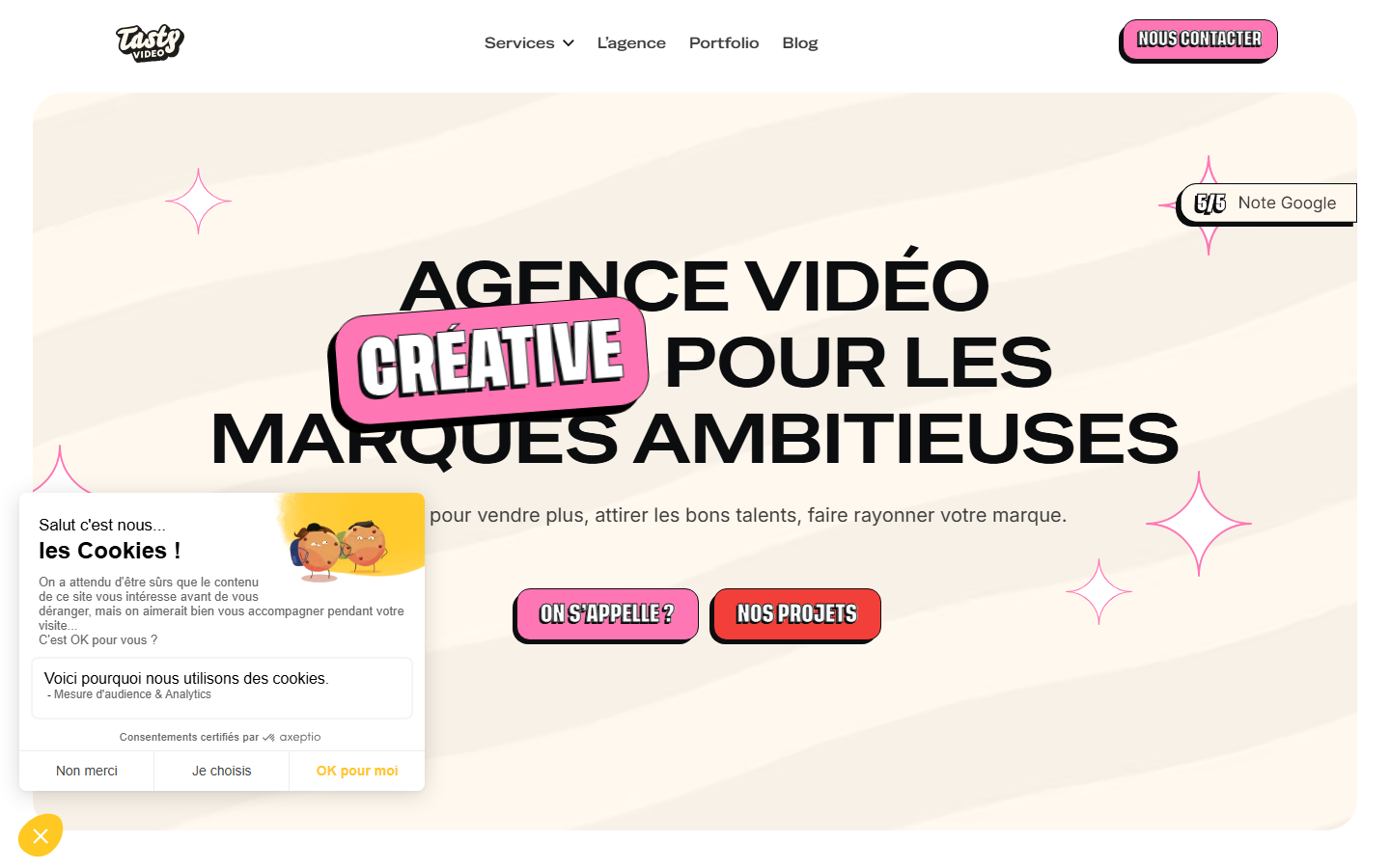 Aperçu du site de TASTY VIDEO