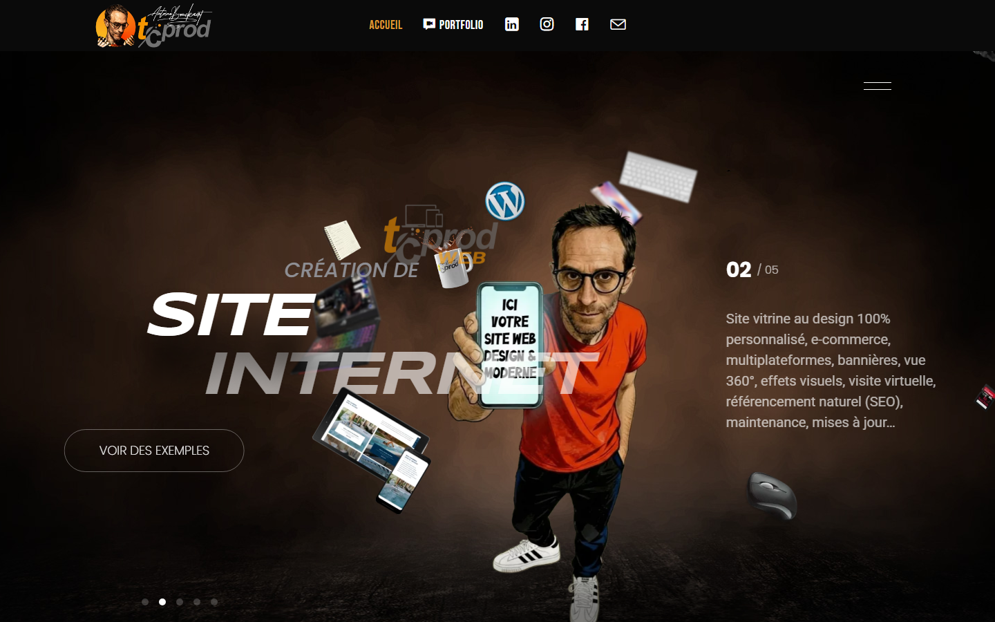 Aperçu du site de Antoine Bouckaert