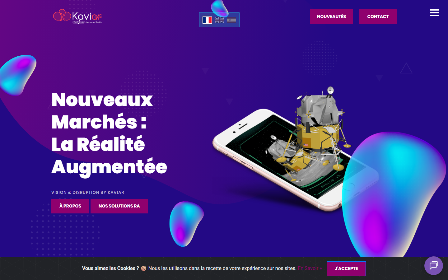Aperçu du site de Kaviar [tech]