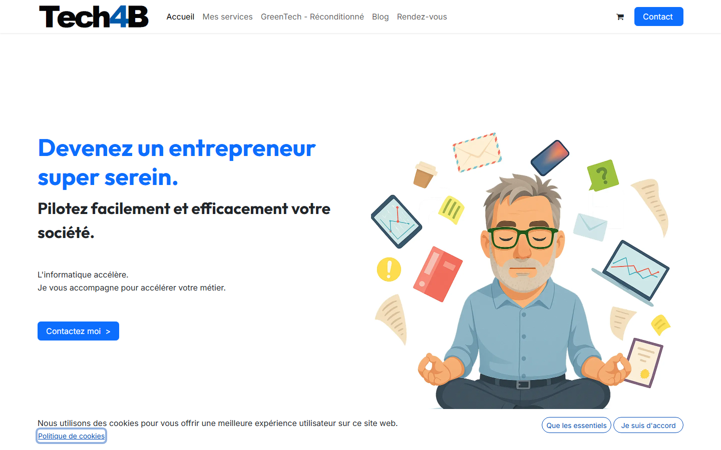 Aperçu du site de Tech4B