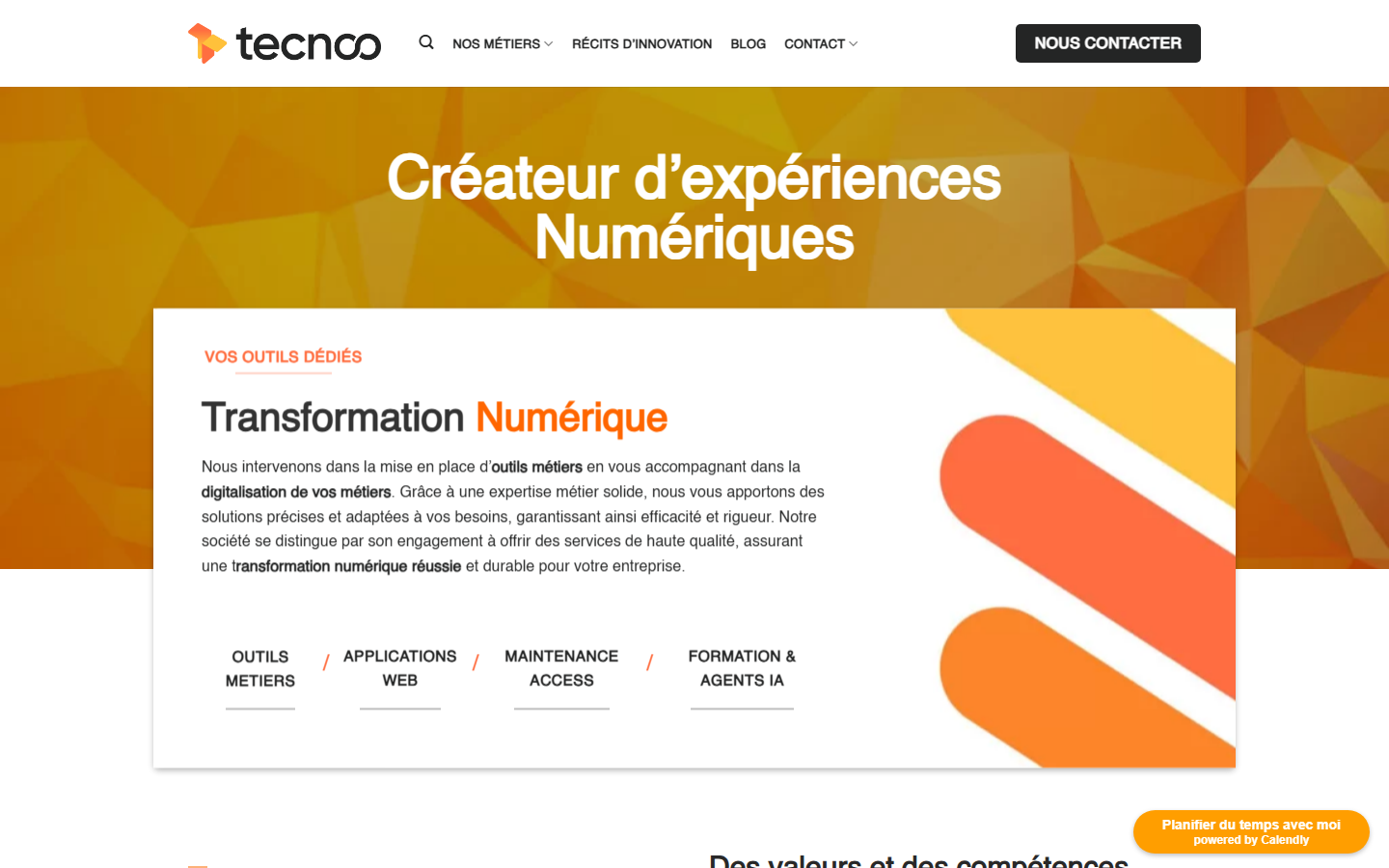 Aperçu du site de TECNOO