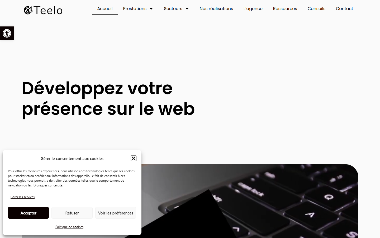 Aperçu du site de Teelo - Agence digitale