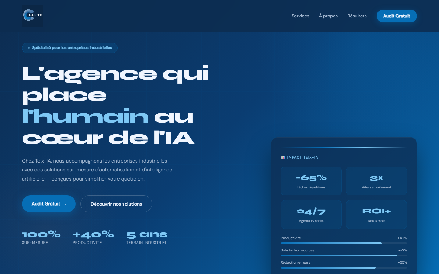 Aperçu du site de Teix-IA