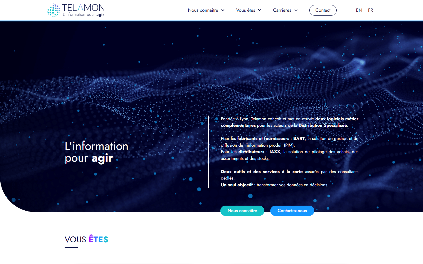 Aperçu du site de TELAMON