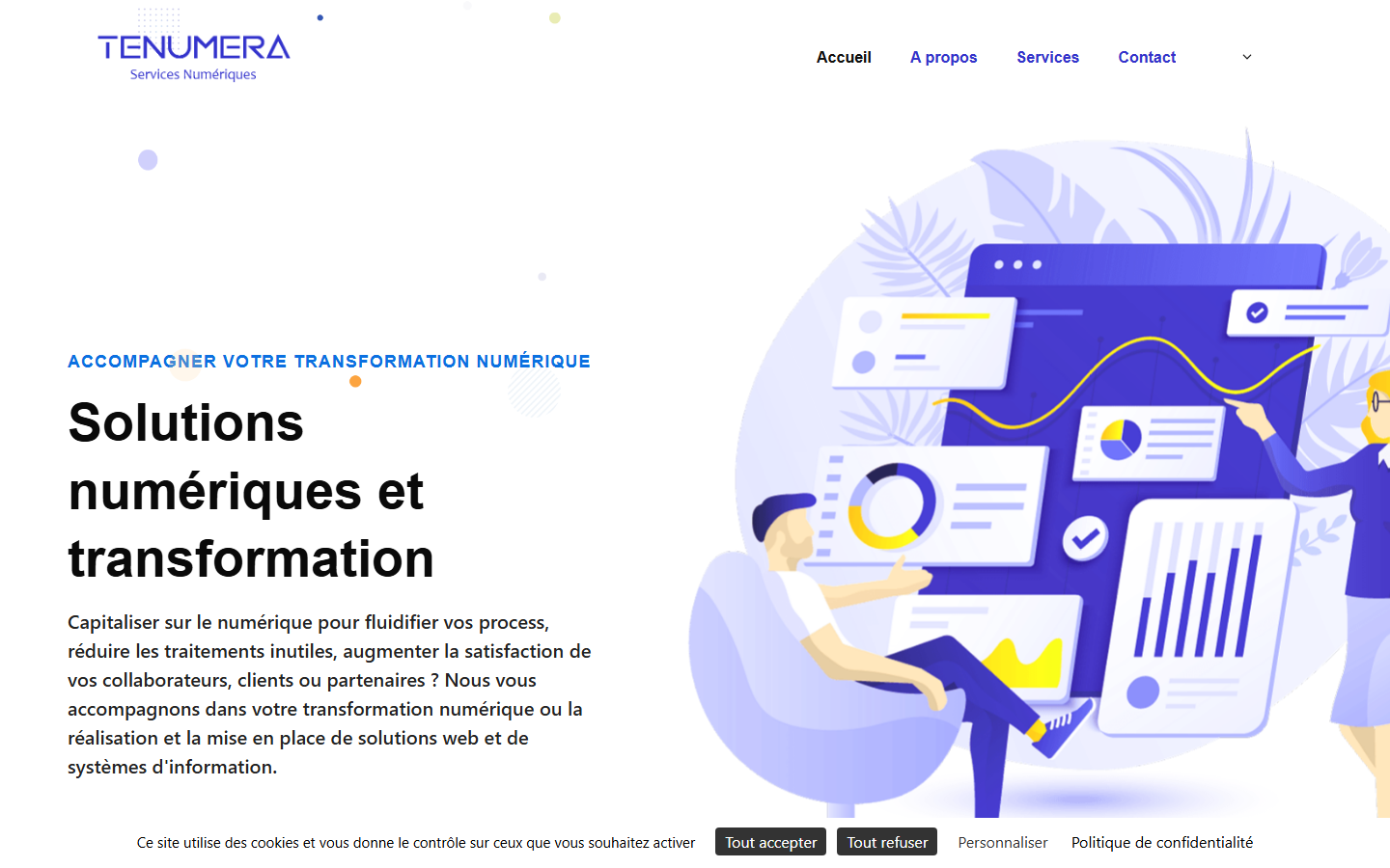 Aperçu du site de Tenumera