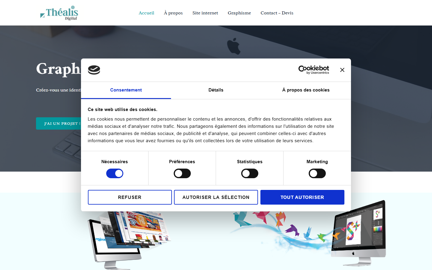 Aperçu du site de THEALIS DIGITAL