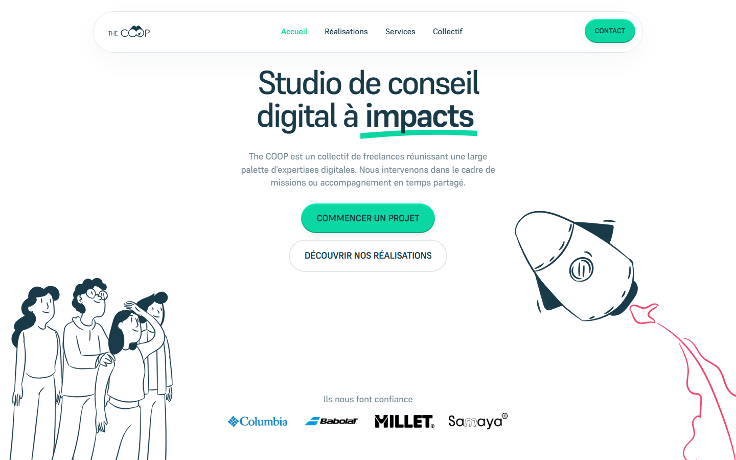 Aperçu du site de THE COOP