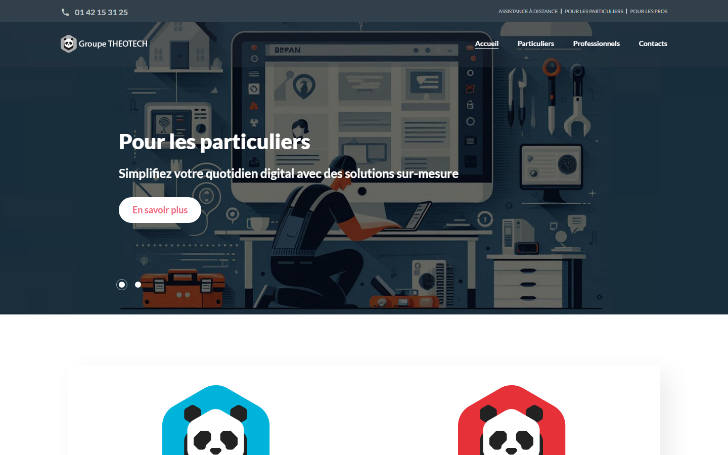 Aperçu du site de Theotech