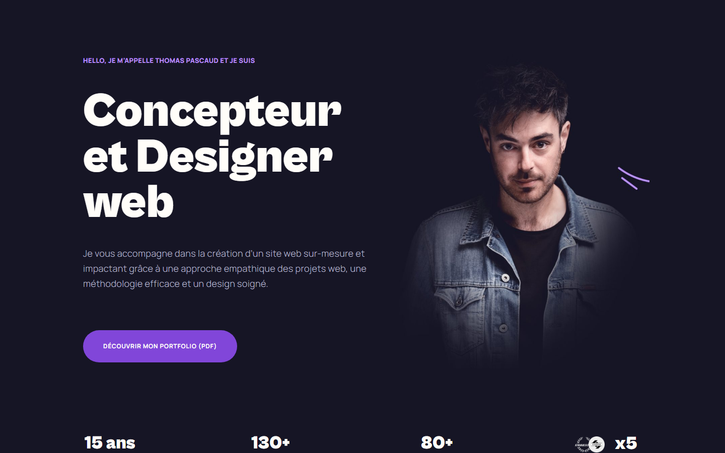 Aperçu du site de Thomas Pascaud