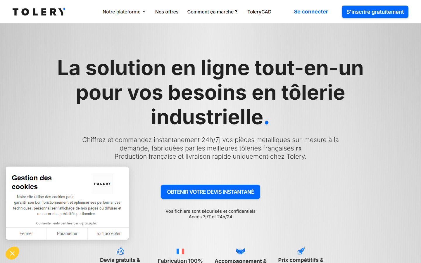 Aperçu du site de TOLERY