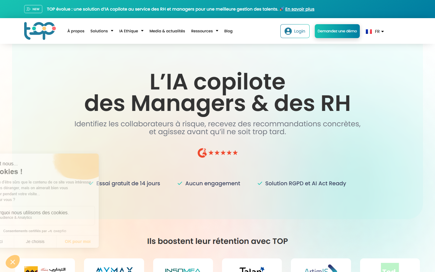Aperçu du site de TOP