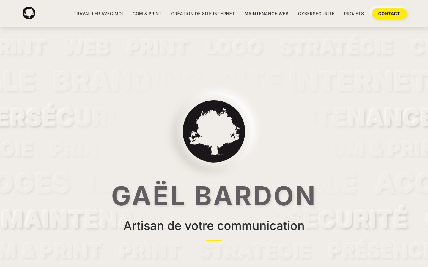 Aperçu du site de Gael Bardon