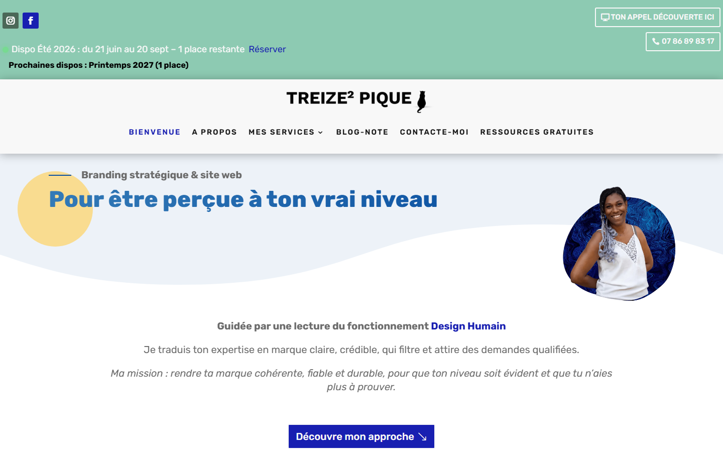 Aperçu du site de Treize² Pique Lydia Polienor