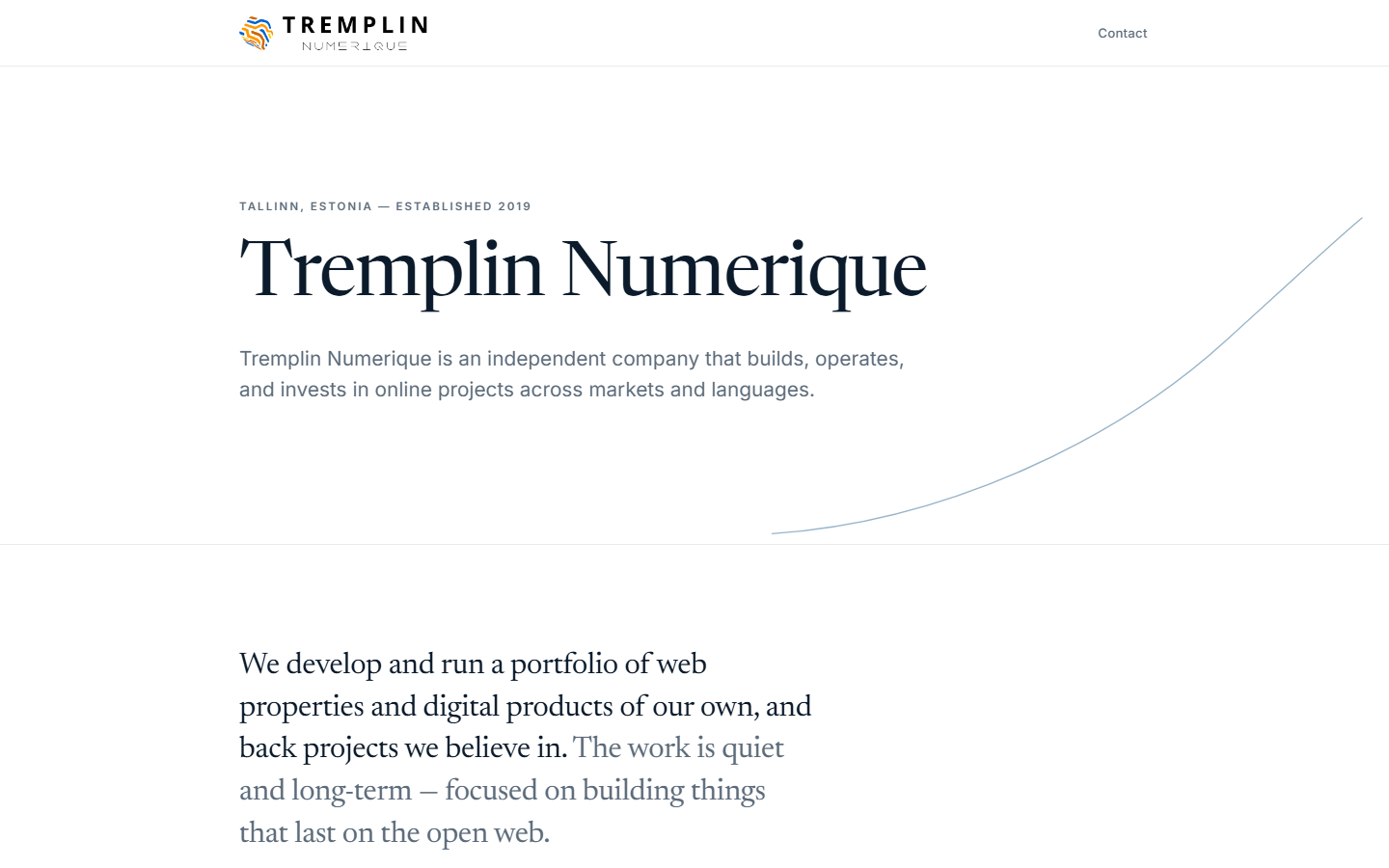 Aperçu du site de Tremplin Numérique