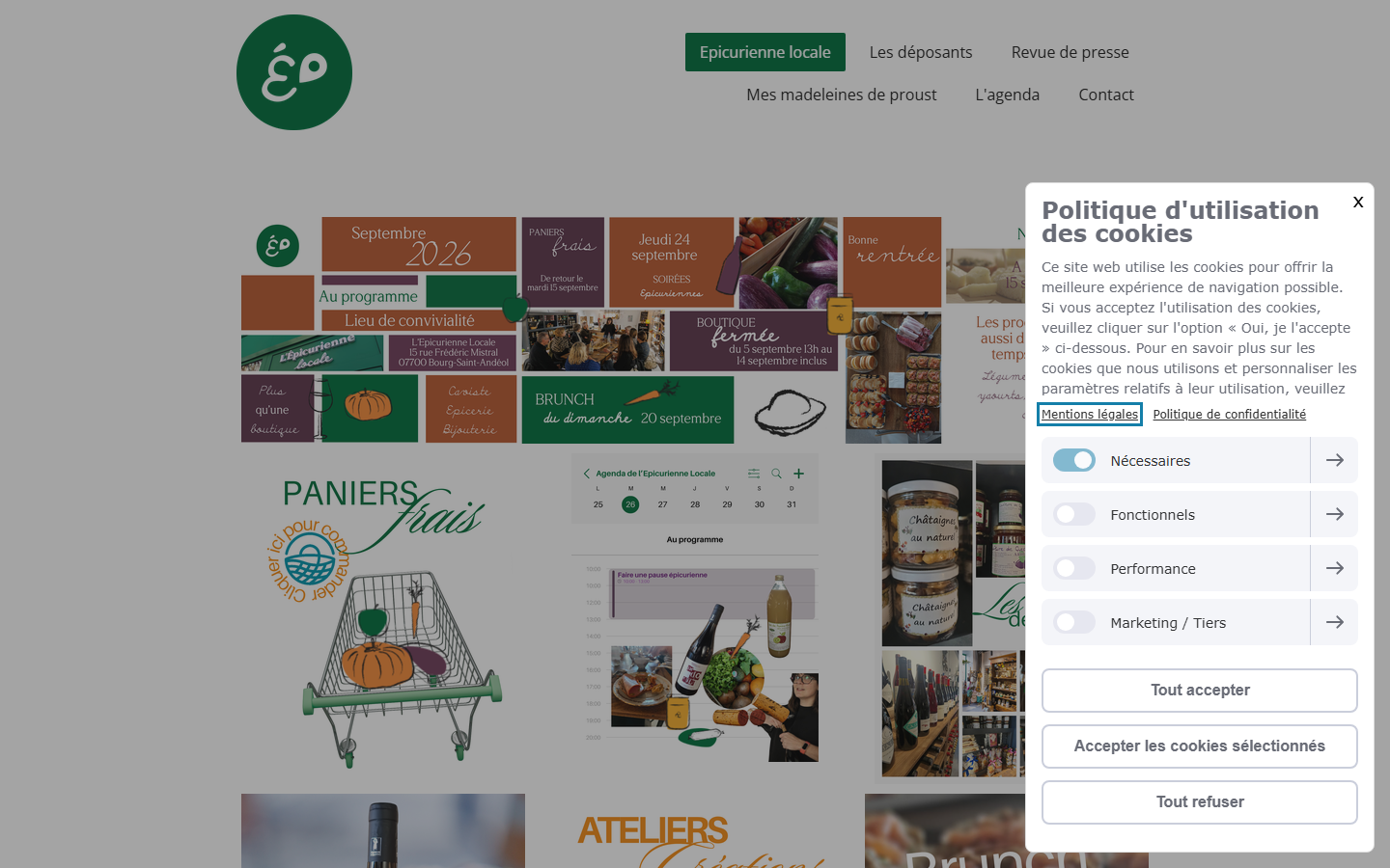 Aperçu du site de Trices